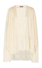 Ann Demeulemeester Deep V-neck Cape Peplum Top Size: 34