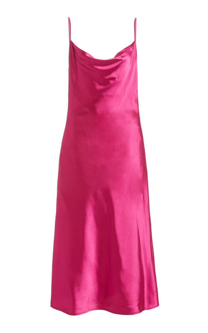Apparis Maxine Vegan Satin Midi Dress