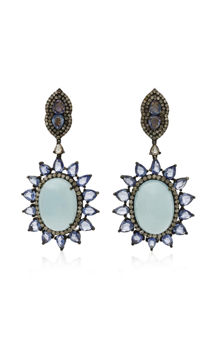 Lauren Craft Collection Amara 18k Gold Multi-stone Earrings