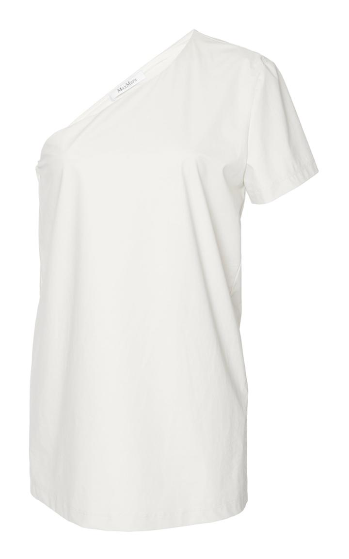 Max Mara Ovatte One-shoulder Cotton Top