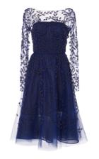 Oscar De La Renta Embellished Tulle Dress