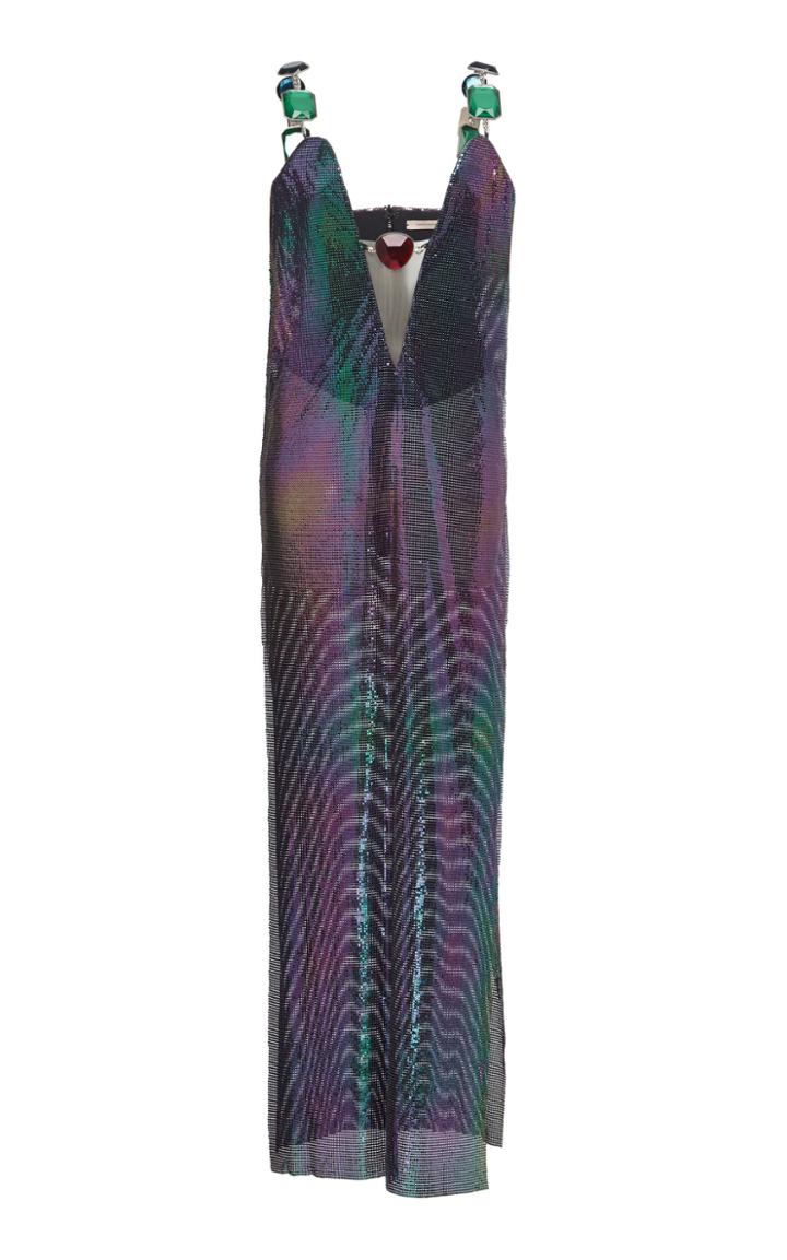 Christopher Kane Deep V-neck Sequin Gown