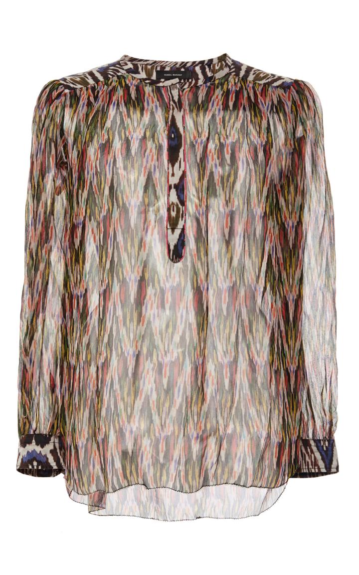 Isabel Marant Pilay Printed Silk Blouse