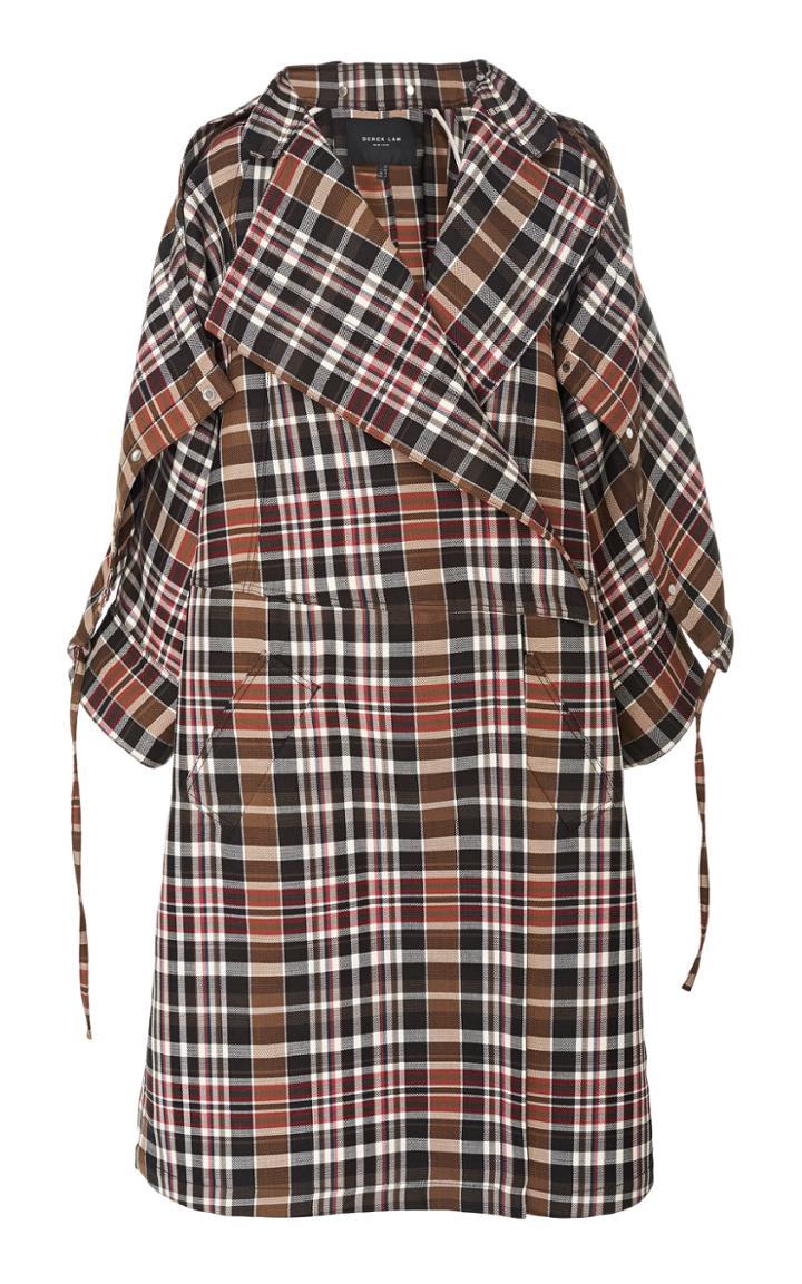 Derek Lam Oversized Plaid Wool-silk Coat