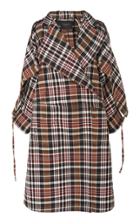 Derek Lam Oversized Plaid Wool-silk Coat