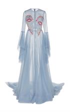 Sandra Mansour Tulle Heart Embroidered Gown