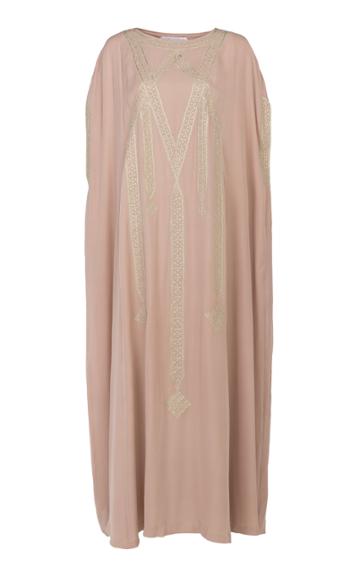 Bthaina Oversized Embroidered Georgette Caftan