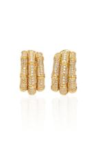 Vintage Cartier Bamboo Diamond Earrings