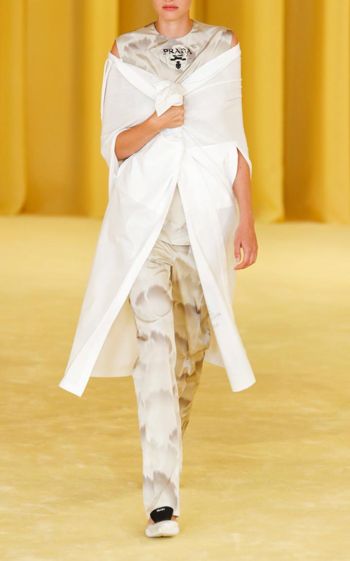 Moda Operandi Prada Cotton Elongated Cape