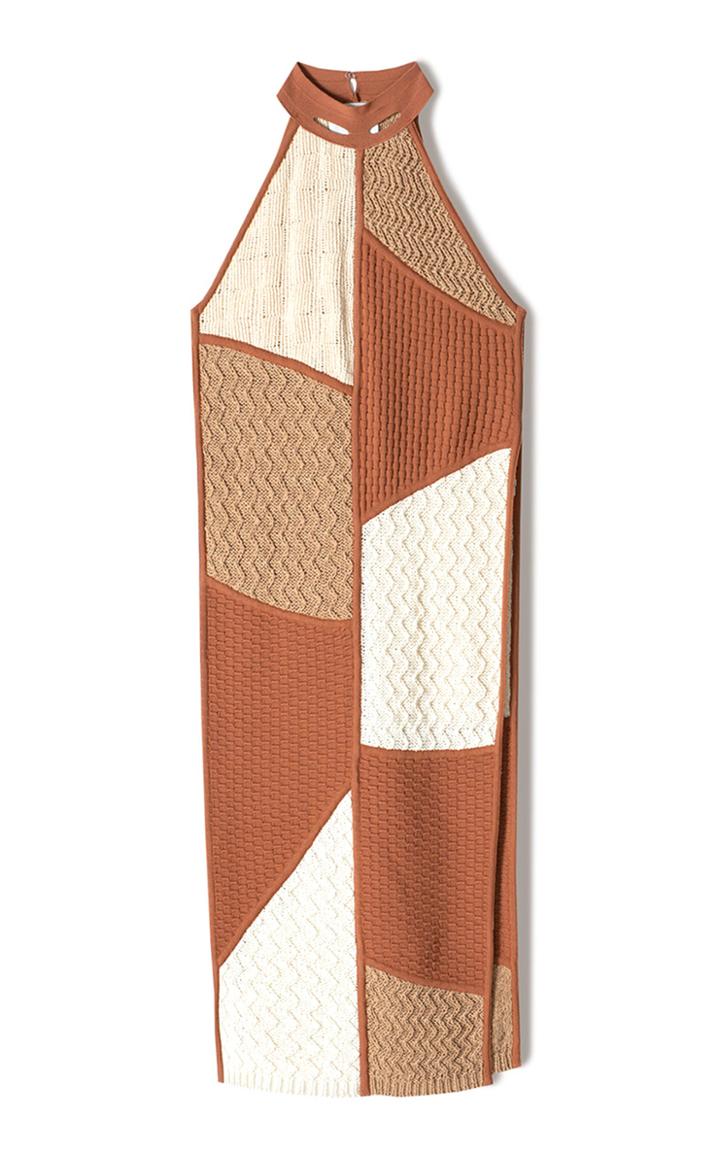 Moda Operandi Nanushka Wendi Patchwork Cotton-knit Dress