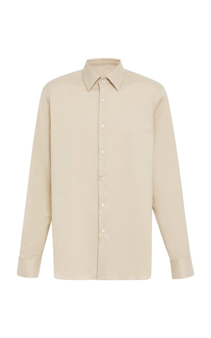 Prada Stretch Cotton Blend-poplin Shirt Size: 38