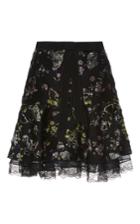 Giambattista Valli Distressed Floral Jacquard Skirt