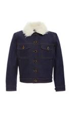 Khaite Laura Shearling-trimmed Denim Jacket
