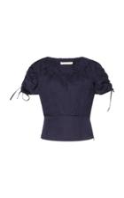 Brock Collection Pera Taffeta Short Sleeve Top