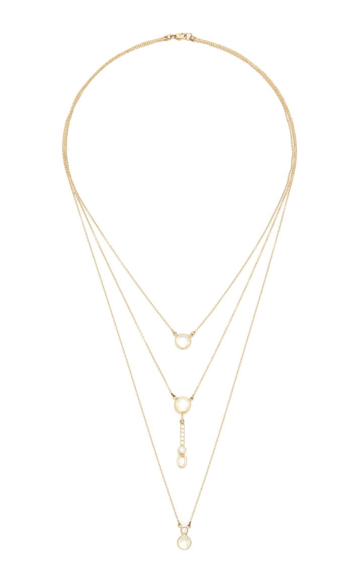 Katey Walker 18k Gold Pearl And Diamond Necklace
