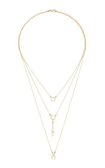 Katey Walker 18k Gold Pearl And Diamond Necklace