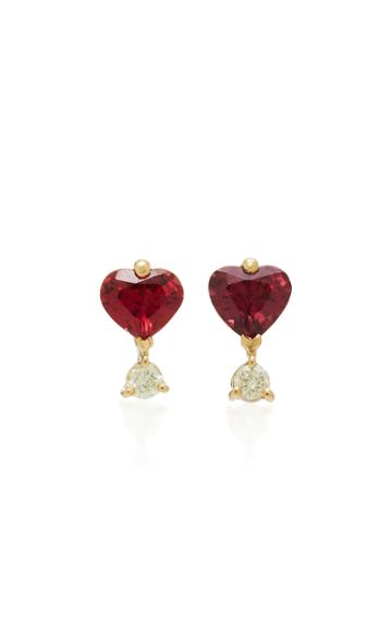 Yi Collection 18k Gold, Spinel And Canary Diamond Earrings