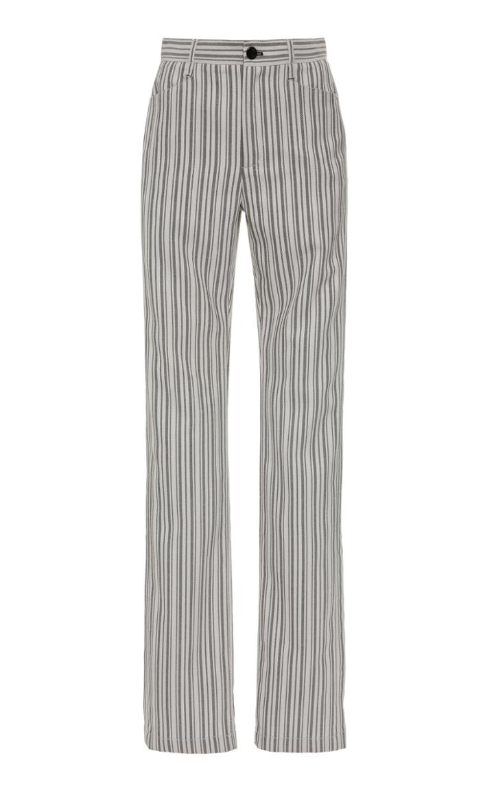 Moda Operandi Proenza Schouler Pswl Striped Suiting High Waisted Skinny Pant Size: 2
