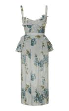 Brock Collection Dailey Floral-print Cotton Midi Dress