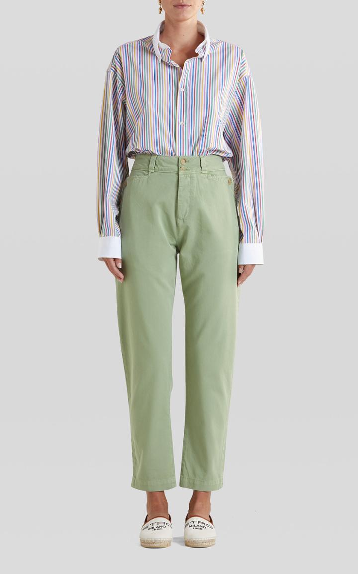 Moda Operandi Etro High Waisted Cotton Pocket Trouser