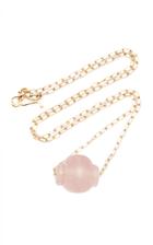 Moda Operandi Ten Thousand Things Hand Cut Natural Rose Quartz Trade Bead Necklace