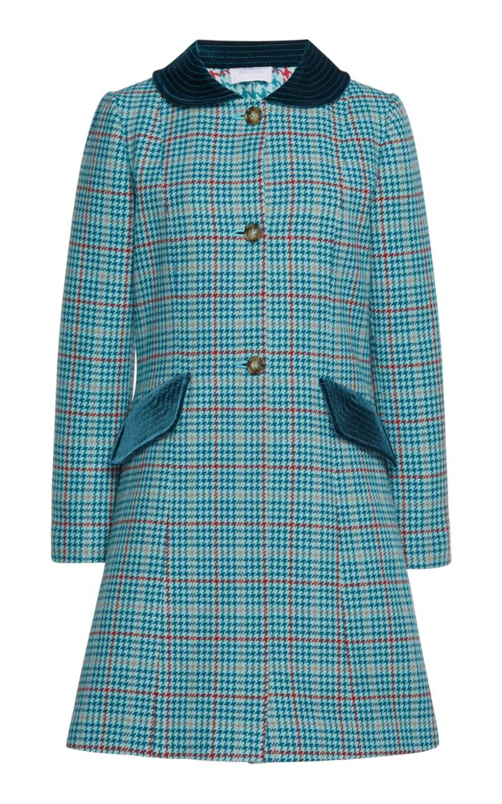 Luisa Beccaria Tweed Check Coat