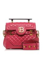 Balmain B-buzz 23 Quilted Leather Top Handle Bag