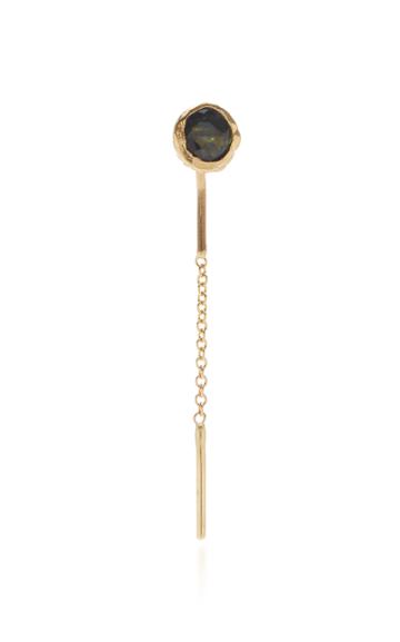 Fie Isolde Freja 14k Gold Sapphire Single Earring
