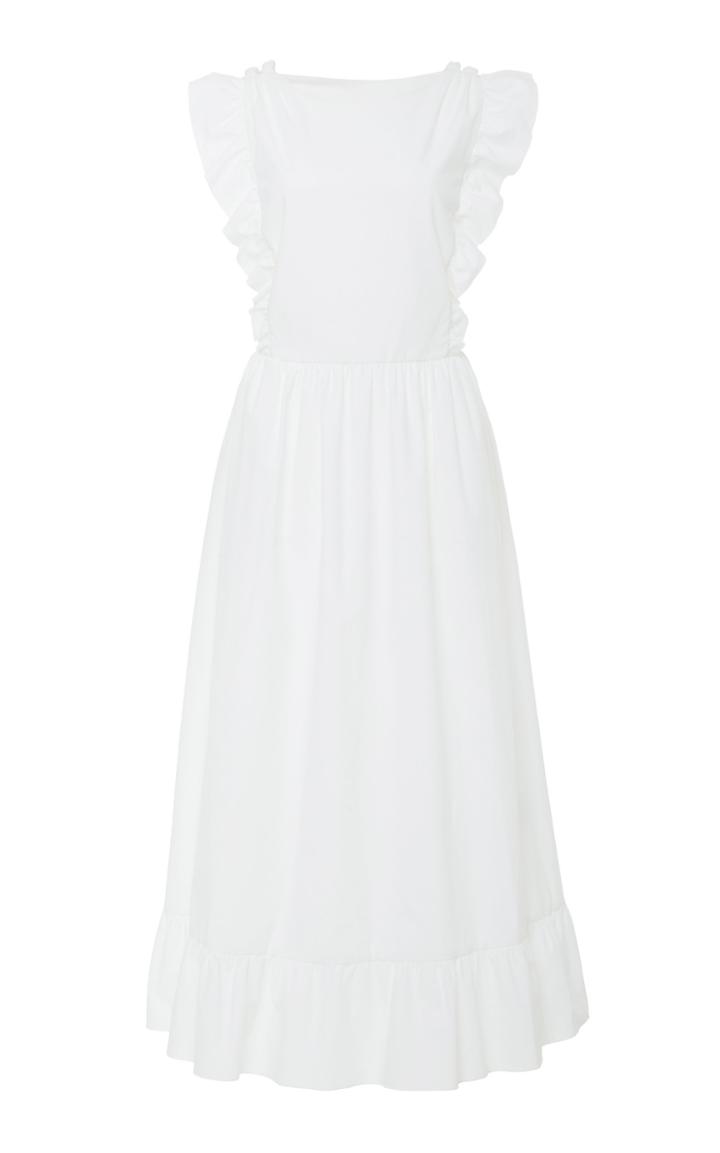 Red Valentino Cross Back Cotton Poplin Dress