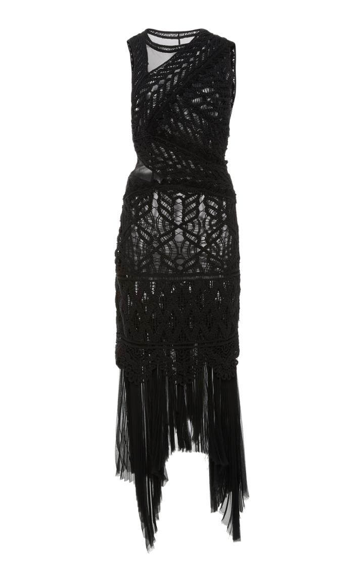 Jonathan Simkhai Macram Knit Asymmetric Dress