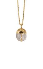 Pamela Love Scarab Pav Diamond 18k Yellow Gold Pendant Necklace