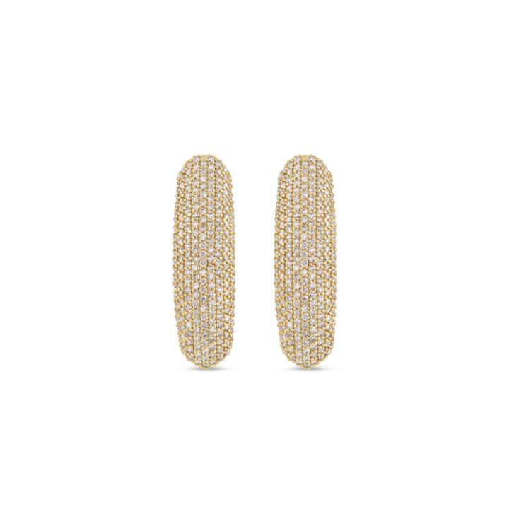 Moda Operandi Grace Lee 14k Yellow Gold Pave Demi Earrings