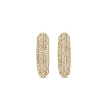 Moda Operandi Grace Lee 14k Yellow Gold Pave Demi Earrings