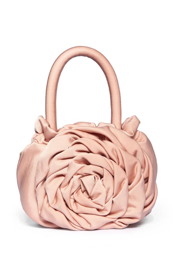 Staud Rose Leather Top Handle Bag