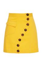 Acler Golding Button-embellished Denim Mini Skirt