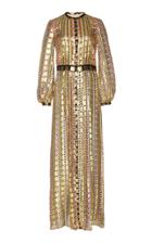 Temperley London Gold Letter Print Dress