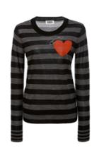 Sonia By Sonia Rykiel Striped Heart Wool Blend Shirt