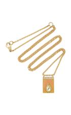 Brooke Gregson Diamond Kite Halo Coral Enamel Necklace 5