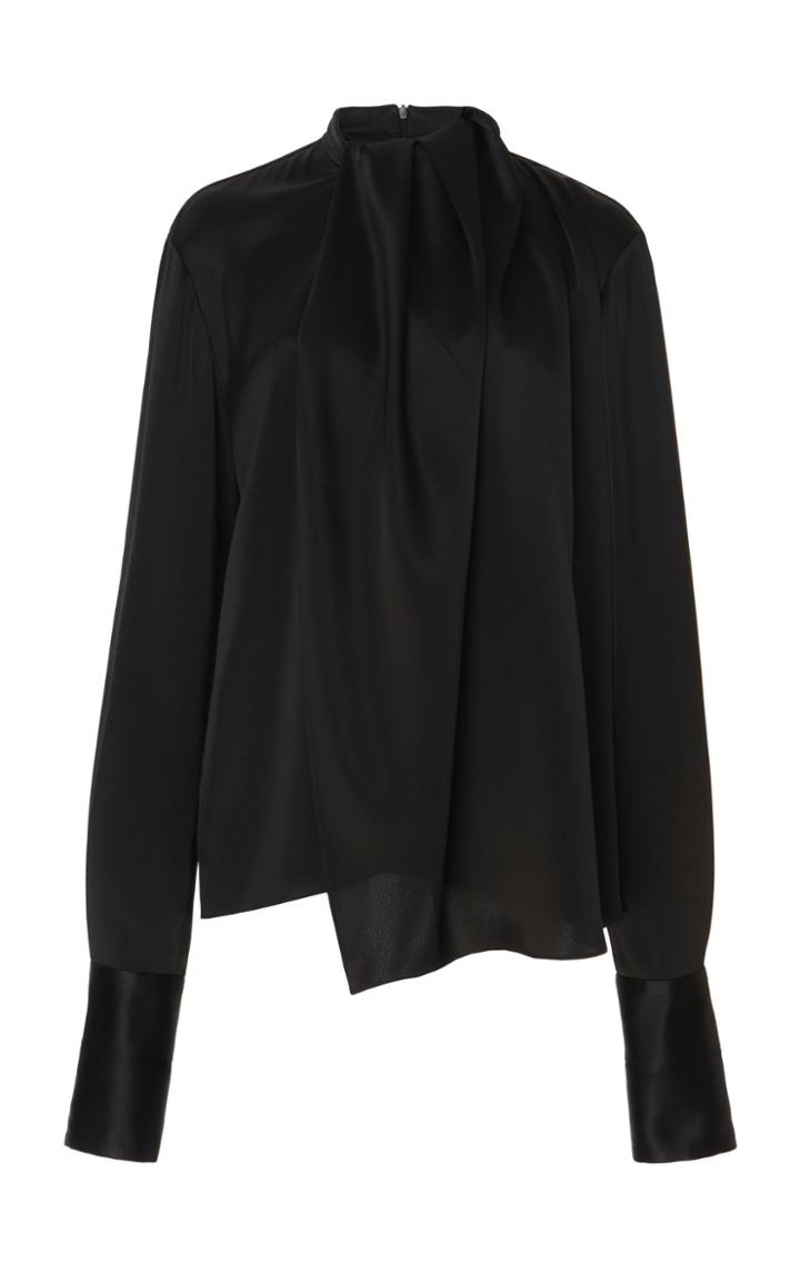 Loewe Lavalliere-neck Satin Blouse