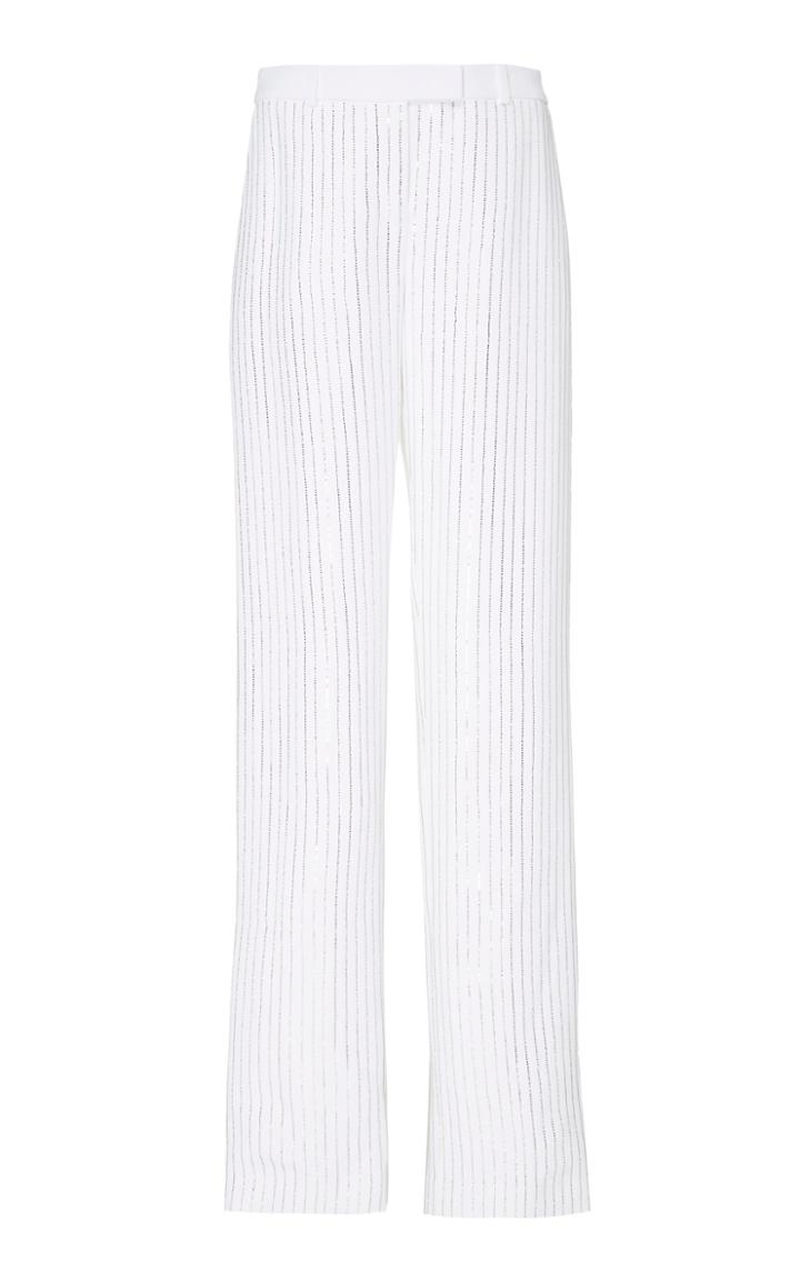 Michael Kors Collection Pinstriped Crepe Wide-leg Pants Size: 2