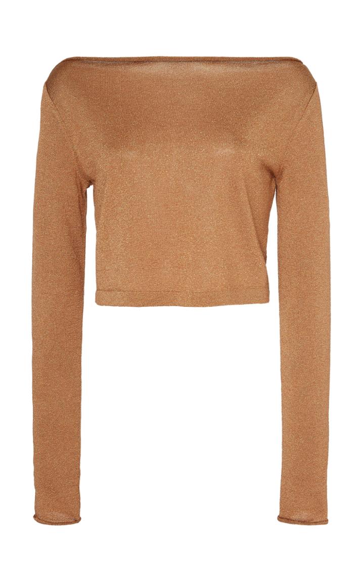 Zeynep Aray Cropped Lam Top