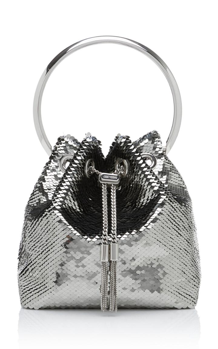 Jimmy Choo Bon Bon Paillette-embellished Top Handle Bag