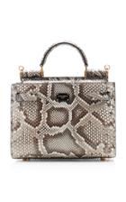 Dolce & Gabbana Snake-effect Leather Top Handle Bag