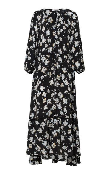 Dorothee Schumacher Artistic Blossoms Printed Crepe De Chine Maxi Dress