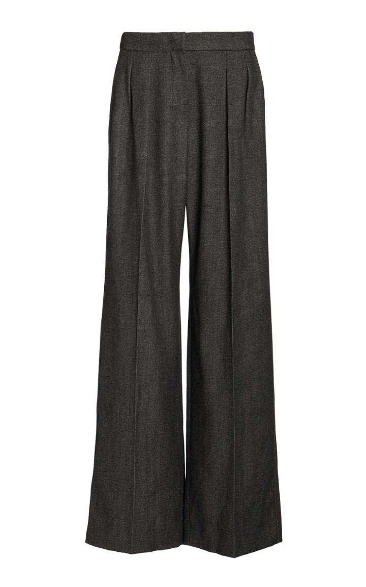Max Mara Pomez Pleated Wool Wide-leg Pants
