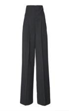 Salvatore Ferragamo Wool Pinstriped High-waisted Flared Trousers