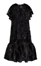 Huishan Zhang Jodie Sleeveless Drop Waist Flounce Midi Dress Size: 12