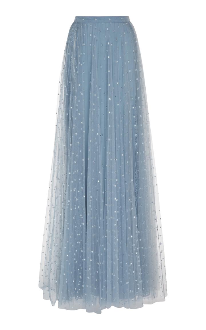Elie Saab Embroidered Tulle Skirt