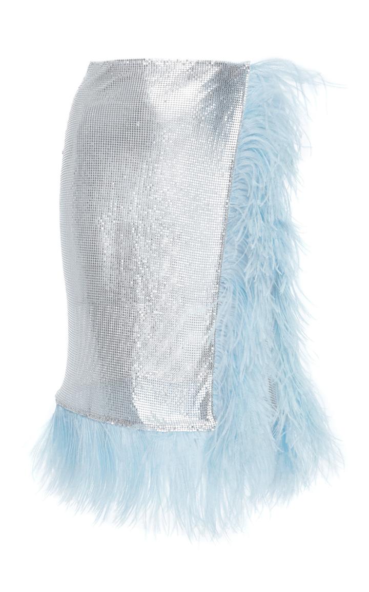 Moda Operandi Christopher Kane Chanimail Feather Wrap Skirt Size: 40