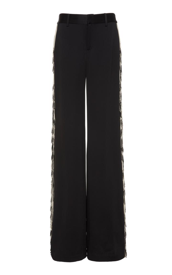 Monse Fringed Satin Wide-leg Pants